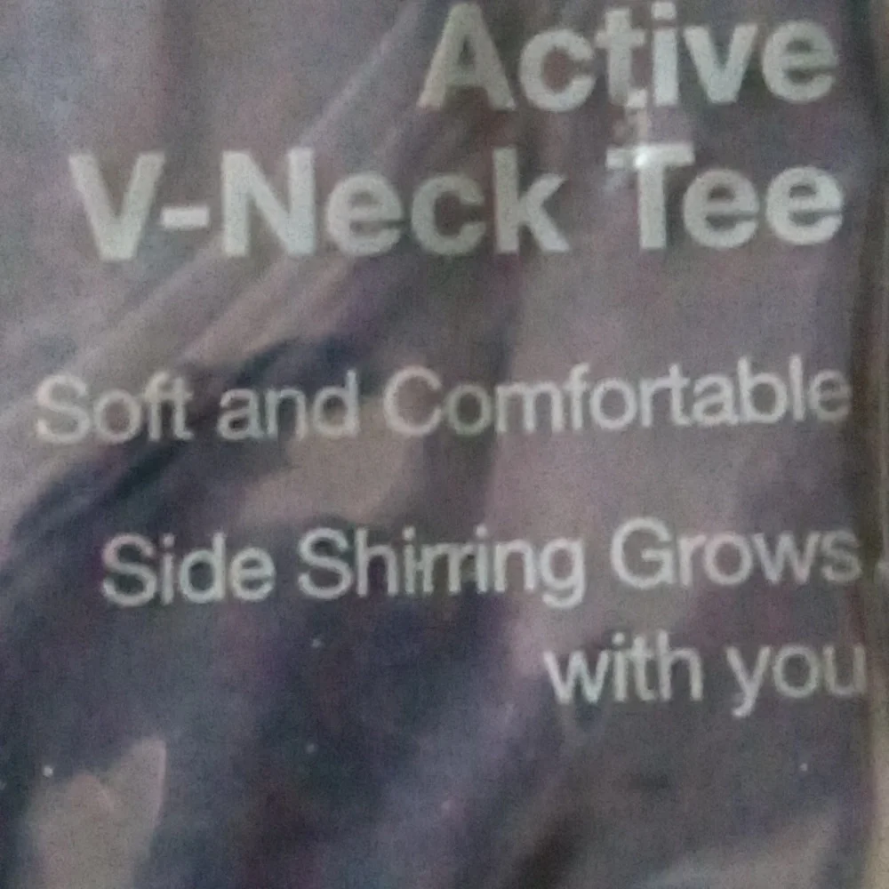 Time And Tru Black Maternity V-Neck Soft Comfortable Side Shirring T-Shirt - Picture 3 of 7